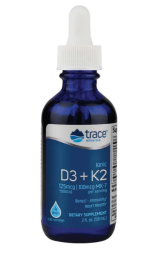 Комплексы витаминов и минералов Trace Minerals Ionic D3 +K2 15 ml. 