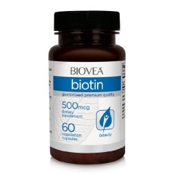 Комплексы витаминов и минералов BIOVEA Biotin 500 мкг  (60 капс)
