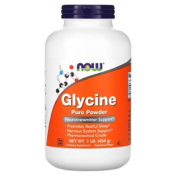 БАДы для мужчин и женщин NOW NOW Glycine Pure Powder 454g.  (4576g.)