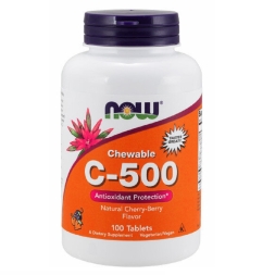 Отдельные витамины NOW C-500 Chewable   (100 tabs)