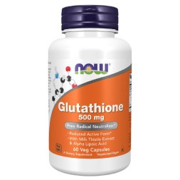 БАДы для мужчин и женщин NOW Glutathione 500 mg   (60 vcaps)