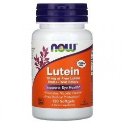 БАДы для мужчин и женщин NOW Lutein 10 mg   (120 softgels)