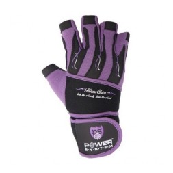 Перчатки для фитнеса и тренировок Power System PS-2710 перчатки с напульсником  (фиолетовый)