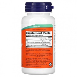 Комплексы витаминов и минералов NOW L-OptiZinc 30mg   (100 vcaps)