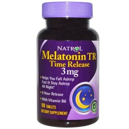 БАДы для мужчин и женщин Natrol Melatonin Time Release 3 мг  (100 таб)