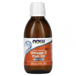 БАДы для мужчин и женщин NOW Omega-3 Fish Oil   (200ml.)