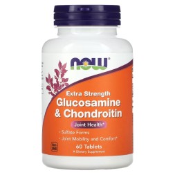 БАДы для мужчин и женщин NOW Glucosamine &amp; Chondroitin   (60t.)