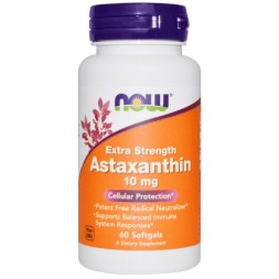 Антиоксиданты  NOW NOW Astaxanthin 10mg 60 softgels  (60 Softgels)