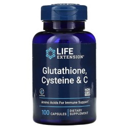 БАДы для мужчин и женщин Life Extension Glutathione, Cysteine &amp; C 100 caps  (100 caps)