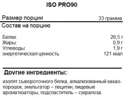 Спортивное питание Geneticlab ISO PRO90  (900 г)