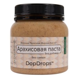 Товары для здоровья, спорта и фитнеса DopDrops Арахисовая паста без сахара  (250 г)