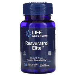 БАДы для мужчин и женщин Life Extension Resveratrol Elite 167 mg   (30 vcaps)